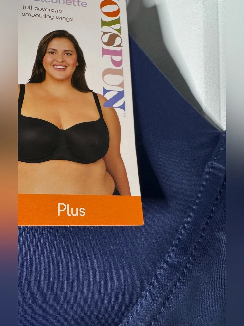 Joyspun full coverage smoothing wings Navy T-Shirt Bra size 46DDD 4 hooks comfy - Picture 2 of 5